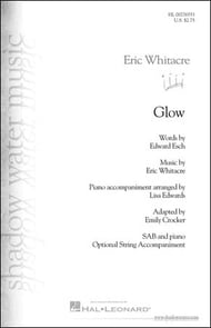 Glow SAB choral sheet music cover